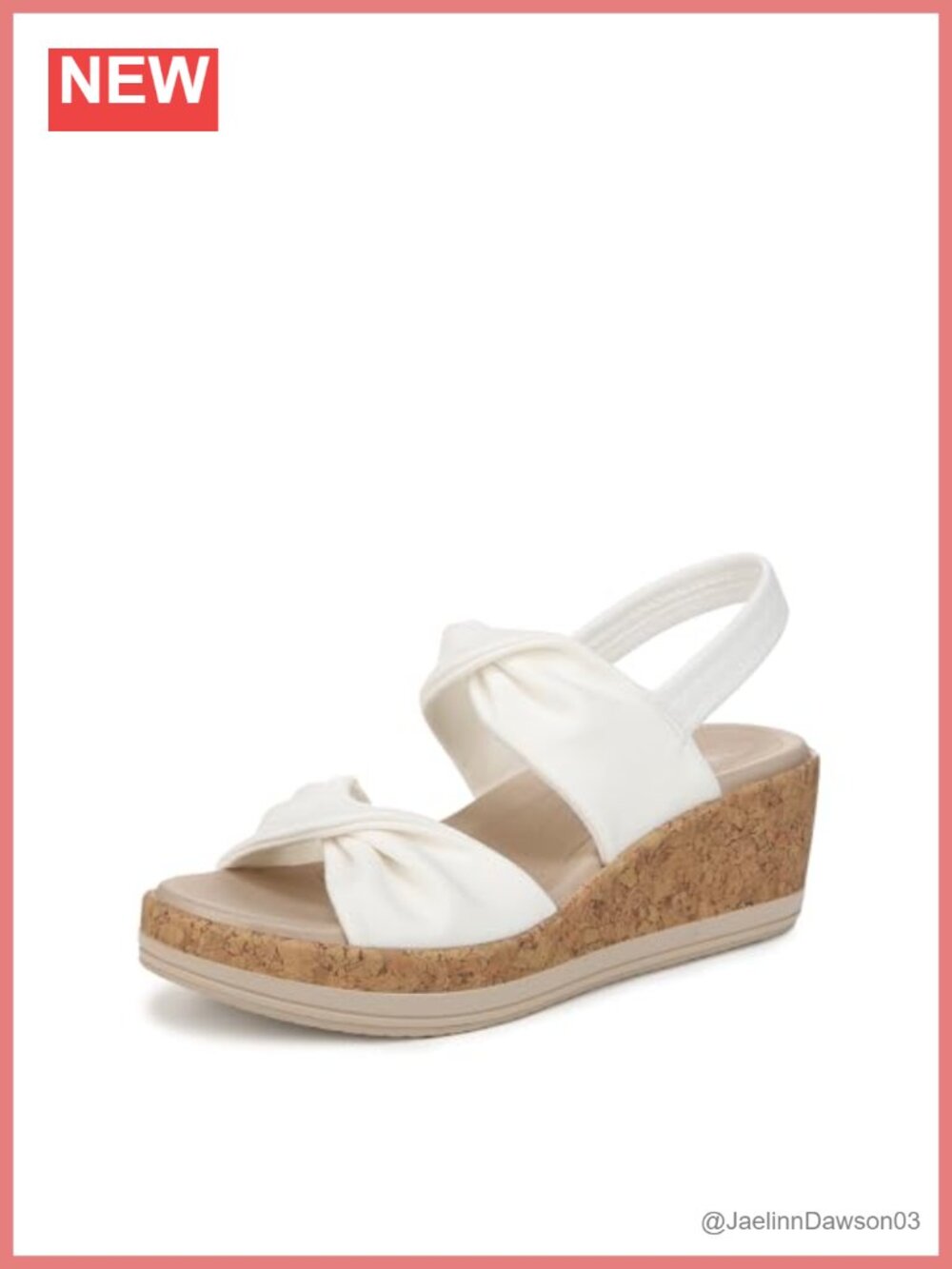 Women's BZees Riley Wedge Sandal Slip On Washable Stretch Fabric